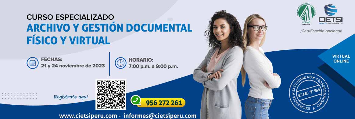 curso especializado archivo y gestiOn documental fIsico y virtual 2023